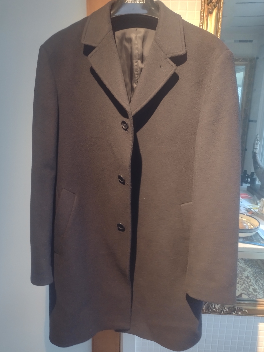 Men's Black Coat Classic Tailored Italy